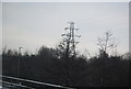 Pylon by the railway, Stoke