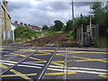 Railway line leaving Addlestone station