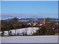 Village at the edge of the hills