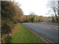 A29 approaching bend by Chichester Lodge