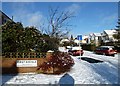 Looking from First Avenue into a snowy St. Andrew