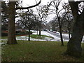 Northbourne: grass and trees by Western Avenue