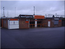 TQ2595 : Barnet Football Club, Westcombe Drive entrance by David Howard