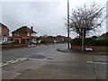 Looking from Walpole Road out into Marlborough Road  and over to Marlborough Way