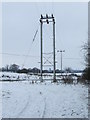 Snow Covered Pylons