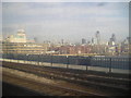 Blackfriars railway bridge: view of the City from the train