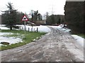 Iced up road, Shires Mill