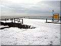 Snowy access to the Marine Lake