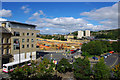 View from Northgate House towards the Broad Street Plaza site, Halifax