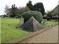 TM0495 : Pyramid in Attleborough Cemetery by Adrian S Pye