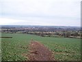 Fields and Public Footpath overlooking Clay Cross