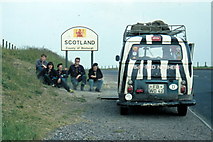 NT6906 : Scottish Borderstone at Carter Bar - 1975 by Helmut Zozmann
