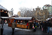 SJ8398 : Christmas Market, Albert  Square by N Chadwick