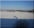 Large snow covered field near Tamworth