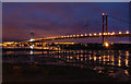 NT1280 : Forth Road Bridge by night by John Taylor