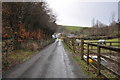 The road which leads to The Old Mill at Blakewell