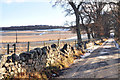 NH5845 : Stone wall along the road to Inchberry by Steven Brown