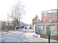 View south-southwest down Columbia Road from the Shipton Street junction