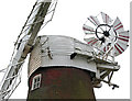 TG4408 : Stracey Arms drainage mill - cap, sails and fantail by Evelyn Simak