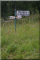 Signpost on Furnace Lane, near the meeting-point of Surrey, Sussex and Kent