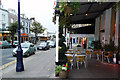 Seating outside Fountains Caf? Bar, Upper Mostyn Street