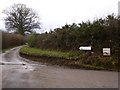 Glasshouse Lane looking south from Marshall