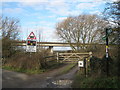 Saxon Shore Way and Stour Valley Walk leave Richborough Road