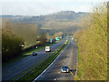 The A22 approaching the M25