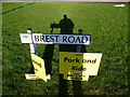 Plymouth : Derriford - Brest Road Sign