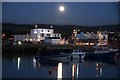 West Bay: Full moon over the harbour