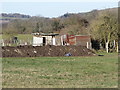 Makeshift stables at Findon Valley north of Worthing