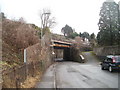 SW approach to Church Road railway bridge, Risca