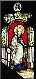 TF9439 : All Saints' church in Wighton - C15 stained glass by Evelyn Simak