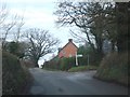 Junction (Brampford Cross) with sign to Brampford Speke