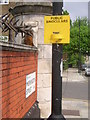 But is it art?  "Public binoculars" stand on Mornington Street railway bridge