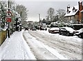 Snow in Epsom Road (A246)