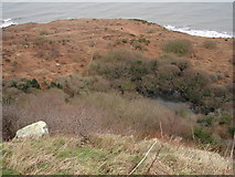 NZ9900 : New fence posts and pool on Common Cliff by Ian Paterson
