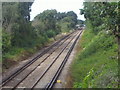 Railway lines looking towards Claygate station