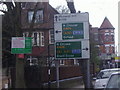 Sign for North Circular Road, Powys Lane