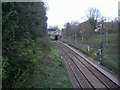 Railway line looking towards the bridge on Station Road