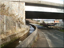 ST1794 : Concrete channel under A472, Gelligroes by Jaggery