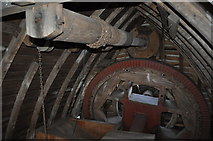 TM0080 : Garboldisham Post Mill - Brake Wheel and Sack Hoist by Ashley Dace