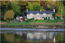 SH7972 : Houses on east bank of Conwy Estuary by John Copleston