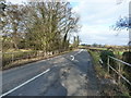 Road scene from bridge over the Dowlais Brook