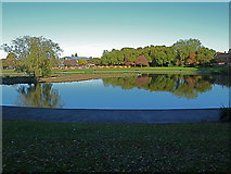 SJ8186 : The lake in Painswick Park - Wythenshaw - Manchester by Anthony O'Neil