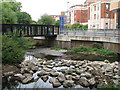 Footbridge over the River Ravensbourne west of Lewisham Hospital