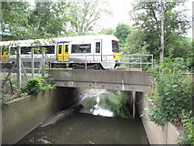 TQ3774 : The River Ravensbourne in Ladywell Fields (8) by Mike Quinn