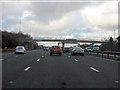 SJ6589 : M6 Motorway - Moss Avenue bridge, Woolston Moss by Peter Whatley