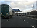 M6 Motorway approaching the A574 bridge