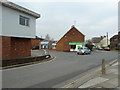 Looking from the farming store across to the dry cleaners